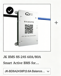Smart Active BMS 8S–24S 80A Discharge | LiFePO4/Li-ion/LTO | 0.6A Balancing