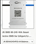 Smart Active BMS 8S–17S 40A Discharge | LiFePO4/Li-ion/LTO | 0.4A Balancing