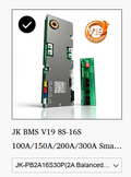 Smart Active ESS BMS V19 8S–16S 150A | LiFePO4/Li-ion/LTO | 1A Balancing