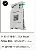 Smart Active BMS 4S–8S 40A Discharge | LiFePO4/Li-ion/LTO | 0.4A Balancing