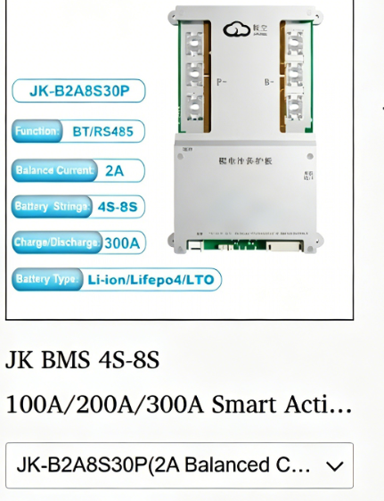 Smart Active BMS 4S–8S 200A Discharge | LiFePO4/Li-ion/LTO | 1A Balancing