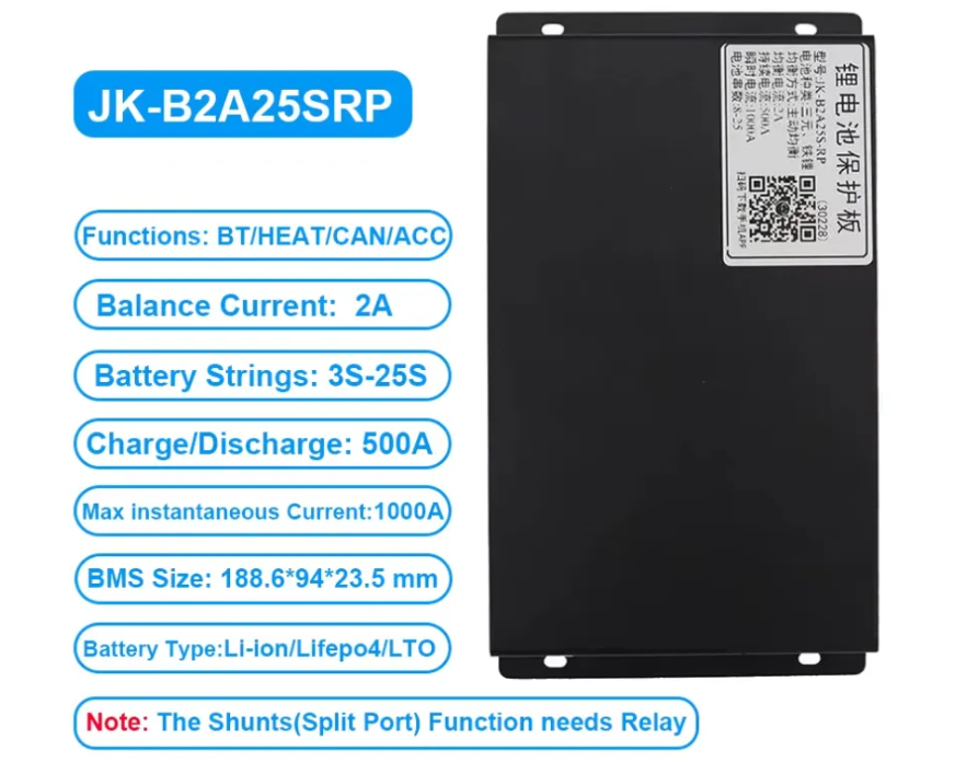 Smart Relays Active BMS 25S | 2A Balancing | with Current Shunt